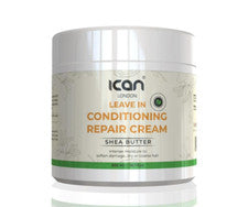 Crema reparadora acondicionadora sin dejar de manteca de karité Ican London 500 ml