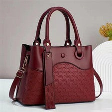 Bolso bandolera de hombro de cuero PU de gran capacidad para mujer con múltiples compartimentos