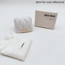 Espejo compacto doble cara blanco Miu Miu Beauty con caja de bolsa espejo de tocador nuevo