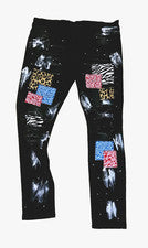Nuevos JEANS DE MEZCLILLA NEGROS PARA HOMBRE desgastados (KDNK) ESTILO AMARI talla 36 ajustados nuevos con etiquetas