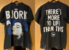 Camisa estilo vintage Bjork Rock Concert Tour manga corta 2 lados