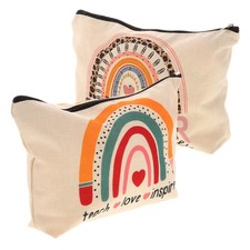 Bolsa de maquillaje de 2 piezas para viajes convenientes bolsas de cosméticos mujeres belleza