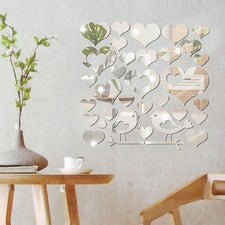 Pegatina de pared espejo para decoración del hogar adhesiva pegatinas dormitorio