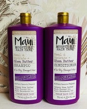 Champú y acondicionador curativo e hidratante para el cuidado del cabello Maui Moisture con manteca de karité