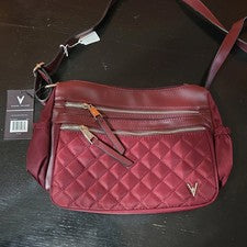 NUEVO Bolso Bandolera Vanessa Williams Acolchado Rojo Vino Para Mujer