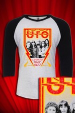 Camiseta estilo música inspirada en la camiseta de concierto de gira vintage UFO 1977 UNISEX SM-XXL