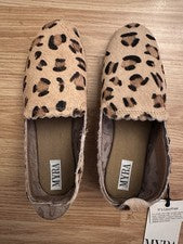 Damas Myra Bolso Leopardo Estilo Icono Alpargatas - Talla 7 NUEVO