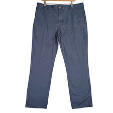 Pantalones chinos antiguos azul marino para hombre 38X30 azul pierna recta ajustados flexibles incorporados clásicos nue