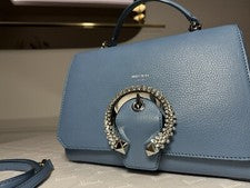 Bolso de mano JIMMY CHOO Madeline de cuero con asa superior con hebilla de cristal PVP £2150