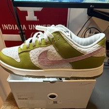 Nike Nike By You Dunk Low Personalizadas Para hombres Zapatillas bajas Verde Blanco Rosa FJ2253