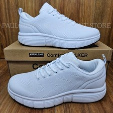 Zapatillas deportivas KIRKLAND SIGNATURE cómodas para caminar para hombre ~ blancas