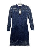 Vestido camisero de encaje azul marino AX PARIS NUEVO CON ETIQUETAS para mujer