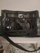 Nuevo bolso de mano Michael Kors Hamilton de charol negro para mujer