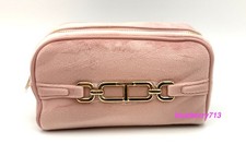 ¡Nuevo! Tom Ford Belleza Terciopelo Maquillaje Dorado Cremallera Bolso ~ Rosa Claro