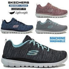 ZAPATOS AL TOBILLO SKECHERS DE ESPUMA VISCOELÁSTICA PARA DAMA TALLA