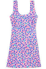 Vestido para mujer - Vestido estampado de guepardo - Solero - Grande - Azul neón grande