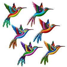 1X (Estiloso arte de pared de pájaro de metal decoración para su sala de estar decoración del hogar S7W2)