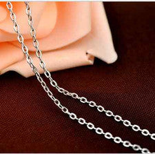 Venta al por mayor 1P 16-30" Joyería 925 Chapado en Plata de Ley SINGAPUR Collar de Cadena
