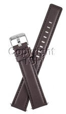 CORREA RELOJ CUERO MARRÓN 22mm acolchada extra larga xxl