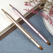 Pinceles de labios de doble extremo aplicador de lápiz labial pincel de maquillaje herramienta de maquillaje 2 un.