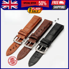 Correa de reloj de cuero genuino para hombre Twister rojo negro marrón 18 mm 20 mm 22 mm 24 mm Reino Unido