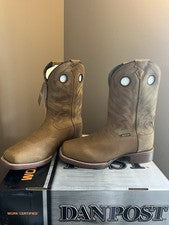 Bota de trabajo impermeable Dan Post Hames bronceada para hombre, talla 10,5 EW