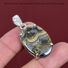 Colgante de compromiso étnico aniversario plata de ley 925 piedras preciosas Schalenblende