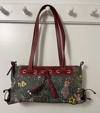 NUEVO Bolso de Hombro Dooney and Bourke de Cuero Rojo para Mujer Bolso de Mano Macy’s Parade