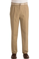 Pantalones chinos plisados delanteros caqui estilo #2610 Edwards para hombre talla 40 longitud sin dobladillo