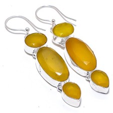 Pendiente de joyería de plata esterlina 925 hecho a mano con piedras preciosa...