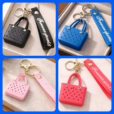 Mini Bolso de Mano de Silicona Llavero Bogg Bolso Dije Muñequera Pequeño Agujero Bolso de Playa NUEVO
