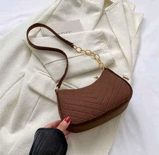 Bolso de hombro Chevron acolchado para mujer con correa de cadena dorada bandolera bolso de mano