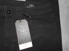 NUEVO TPJ 38x34 Jeans Negro ATHLETIC FIT STRETCH FLEX ESTILO 5 BOLSILLOS Hombre $120.