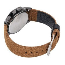 Reloj de cuarzo retro minimalista correa de cuero PU reloj de pulsera reloj para estudiantes