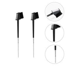 2 Piezas Cepillo de Cejas Negro Pinceles de Maquillaje Mujeres Belleza Herramienta Peine