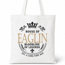 Bolso de Mano EAGLIN Casa del Apellido Algodón Idea de Regalo