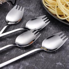 Cuchara de acero 2 en 1 tenedor cubiertos utensilios combo exterior CALIENTE BONITO
