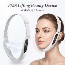 Masajeador facial EMS dispositivo de belleza levantamiento reafirmante microcorriente cuidado de la piel cuello