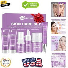 Set de cuidado de la piel, 6 piezas cuidado de la piel antienvejecimiento con retinol coreano, hidratar, hidratar...