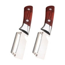 2 Piezas Pelador de Verduras Easy Clean con Piezas de Acero Inoxidable y Madera Natural