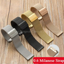 Correa de reloj milanesa de acero inoxidable de metal premium correa de malla 12-24 liberación rápida