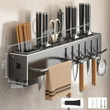 Estante de almacenamiento de utensilios organización de cocina espacio de cocina diseño de gancho desmontable