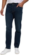 Pantalones de mezclilla IZOD para hombre calce recto clásicos estilo 5 bolsillos, azul oscuro, 30x29