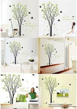 Calcomanías adhesivas de pared de vinilo con hojas de pájaros de árbol 3 piezas para decoración del hogar sala dormitori