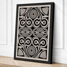 Impresión en lienzo Art Deco con patrón geométrico arte de pared decoración del hogar listo para colgar