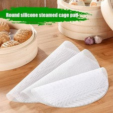 Juego de 3 alfombrillas de vapor redondas de silicona reutilizables para cocina