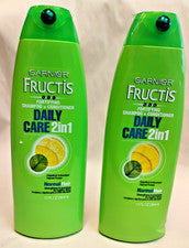 Lote de 2 champú y acondicionador fortificante 2 en 1 Garnier Fructis Daily Care NUEVO
