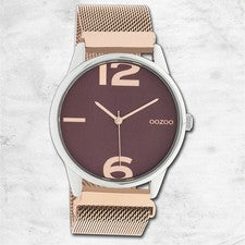 Oozoo Reloj De Pulsera Para Dama Timepieces Analógico De Metal Rosa Oro UOC10868