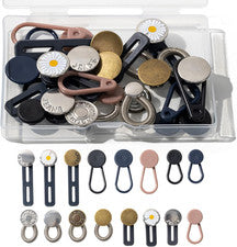 Extensores de botones de 16 piezas para jeans, botones extensores de pantalones para mujeres hombres, extensores de cint