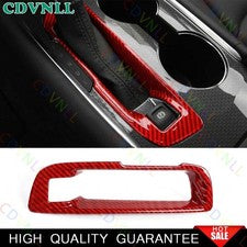 For Chevy Malibu 2016-2025 Red Carbon Fiber Central Console Gear Shift Frame 1*
